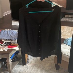 Black oversized sweater